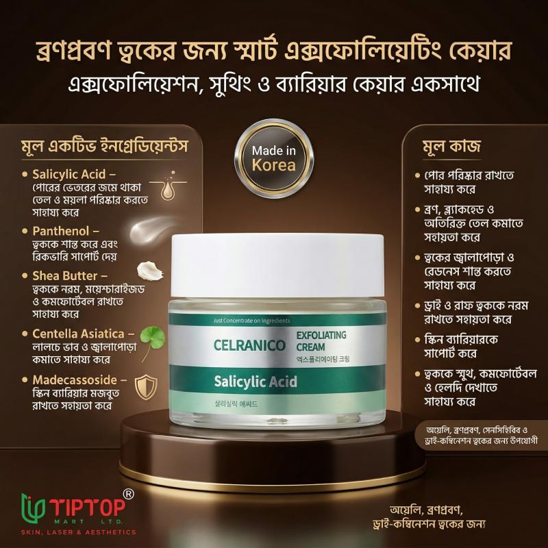 CELRANICO Exfoliating Cream Salicylic Acid 50ml
