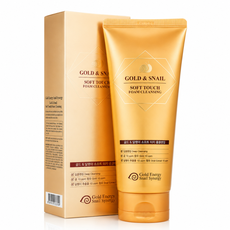 GOLD ENERGY SNAIL SYNERGY Foam Deep Cleansing Face Wash with 24K Gold (170g)